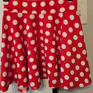 Red and white polka dots
